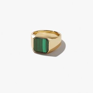 Ana Luisa Green Square Signet ring